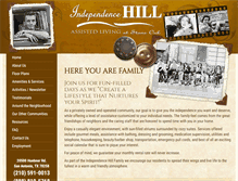 Tablet Screenshot of independencehillassistedliving.com